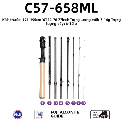 Cần Câu Cá Bằng Carbon FUJI ALCONITE UL ML Cần Câu Du Lịch Cao Cấp Dẻo Dai Tiện Dụng Cho Sông Hồ Đập Ao Suối
