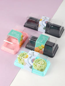 Transparent Mooncake Packaging Box Ice Skin Pastry Green Bean Cake 50-80g Two Three Four Grids Cuscumis Sylvestris Seed