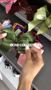 (PO) Bow Satin Double Face 3.8cm isi 2Pcs/Pack - Pita Jadi - Ribbon