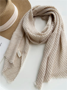 Fall Easiest for Match Cotton and Linen Scarf Womens Thin Pure Color Silk Scarf Cervical Support Small Scarf Spring Autumn Winter Short Scarf