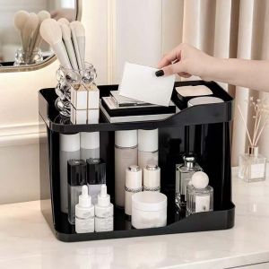 RA 2 Tier Makeup Organizer Countertop Large Capacity Cosmetic Storage Display Holder for Skincare AR