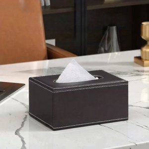 Leather Large Tissue Box Creative Ad Printing
