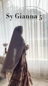 Zahira1808 Gianna 5 Bahan ArmaniSilk Dengan Khimar Gamis Murah Trendi Baju Syari Muslim Wanita Ibu Terlaris Baju Pesta Adem Nyaman Di Pakai Real pict