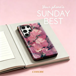 Potdemiel | Blush Sweet Pea Cluster For Samsung Galaxy S26 S25 S24 A56 A36 Phone Case Double-Layer Protection Cover for Women Girl CaseChic