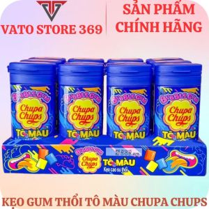 Kẹo gum CHUPA CHUPS bubble gum tô màu hũ 27g