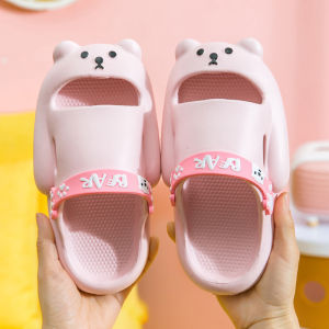 Childrens EVA Bath Slippers Anti-Odor Slip-Resistant Integrated Bathroom Washing Lightweight Summer Cool Slippers for Boys And Girls