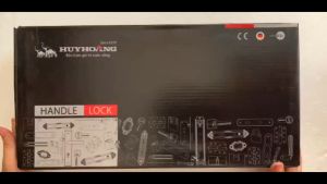 KHÓA CỬA TAY GẠT BẰNG ĐỒNG HUY HOÀNG HC8524 THÂN INOX