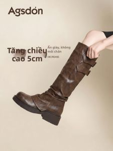 Agsdon | Thick Sole Womens Tall Boots Summer Versatile Cowgirl Style