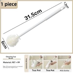 New 2024 Silicone Long Handle Cup Brush Foldable Crack Cleaning Brush for Blender Bottle Home Personal Cleaning Tool