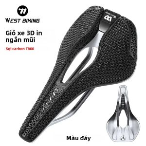 Yên Xe Đạp WEST BIKING Short Nose In 3D Siêu Nhẹ Chất Liệu Sợi Carbon T800 Dành Cho Xe Đường trường/MTB Đệm Xe Đạp Chuyên Nghiệp Dành Cho Cả Nam Và Nữ