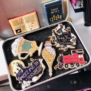 Harry Potter Badge Butterbeer Good Luck Necklace for Fans of Anime Cartoon Jewelry Accessories Suitable for Ages 14 And above