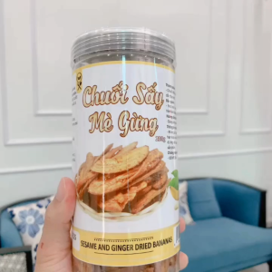 Chuối mè sấy gừng hũ 250g  Lan Anh Food thơm ngon giòn chất lượng thực phẩm sạch đảm bảo VSATTP