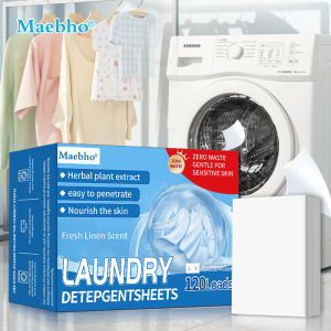 Laundry Detergent Sheets 120 Loads Fast Dissolving Eco Friendly Space Saving Low Suds Laundry Paper