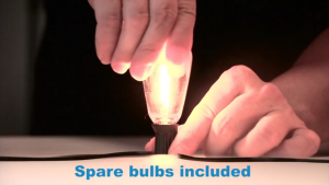  ST38 ไฟห้อยระย้าโซล่าเซลล์ ชุดไฟปิงปอง ไฟประดับตกแต่ง ไฟ LED กลางแจ้ง 20เมตรพร้อมหลอดไฟ16 ดวง IP65 กันน้ำ ไฟสวน หลอดไฟ E27 ไฟคริสต์มาส ใช้สำหรับเทศกาลparty LED String Lights