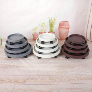 Rollable Plant Pot Stand with Thickened Base and Large Water Collection Tray