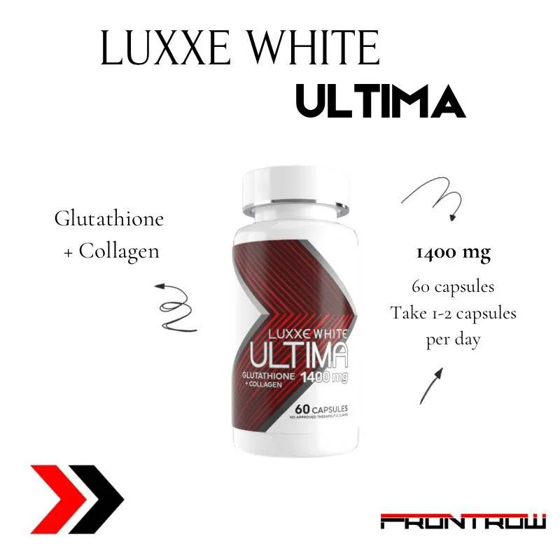 luxxe white ultima glutathione Luxxe White ULTIMA 1400mg Antioxidants Boosters Supplement 60 Capsules  Glutathione Supplement 30 Days Supply Glutathione 500Mg Glutathione + 275Mg  Boosters - Lazada