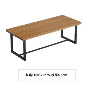 Hot Pot Restaurant Milk Tea Shop Table and Chair Combination Commercial Barbecue Canteen Bar Solid Wood Dining Table Bench Restaurant Long Table
