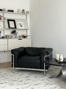 Designer Leather Sofa LC3 Cassina Courbet Style Bauhaus Mid-Century Modern Simple Single Person Couch Luxury Home Furniture