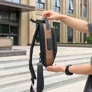 New Mens Fashion Password Lock Anti-theft Bag Multifunctional Business Shoulder Backpack Messenger Bag Cool Motorcycle Bag with USB#6051