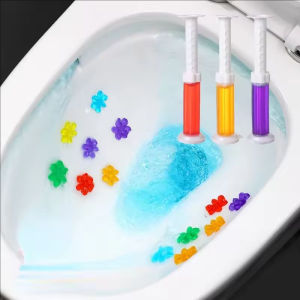 Toilet Gel Toilet Cleaning Gel Flower Stamp 6 Kinds of Scent Toilet Cleaner Air Freshener Bathroom Flower Fragrance Deodorizer
