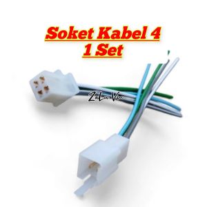 SOKET SAMBUNGAN KABEL 4 PIN MOTOR MOBIL UNIVERSAL