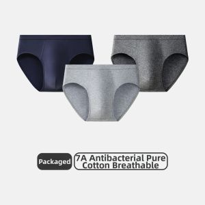 THREEGUN | Cotton Antibacterial Soft Breathable Mens Underwear for Seniors Not Clingy