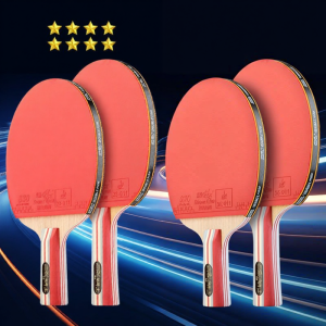 Double Fish | Professional Rubber Ping Pong Rackets High Elastic Star Ball