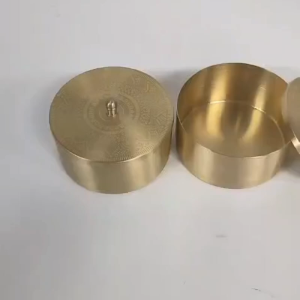 Brass Dry Fruit Box with Lid | Storage Container for Dry Fruits Mukhwas & Gifting (Pack of 1 Pc | Size - 3*2.5 Inch)