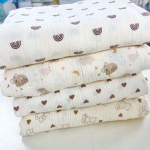 Pure Cotton Fretted Gauze Baby Bedding Double Layer Soft Skin-friendly Blanket Newborn Swaddle Versatile Comfortable Linen