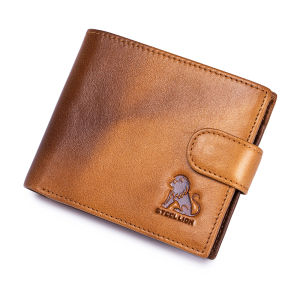 Genuine Leather Neutral Wallet Large Capacity Multi-Function Card Holder Coin Purse Album Slot Anti-Theft Suitable for Gifts