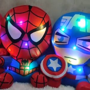 Boneka Superhero Avengers LED Ukuran 25cm Bahan Halus Berkualitas SNI