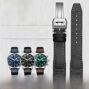 Woalmorn | IWC Pilot Watch Band Compatible Leather Strap 21mm