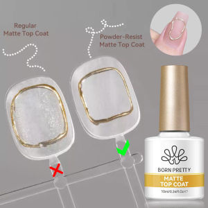 BORN PRETTY | BORN PRETTY 10ML Matte Top Coat Powder-Resist Soak Off Gel Nail Polish Semi Permanent Matte Varnish Anti-stick Powder Manicure