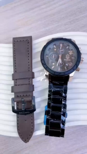 GAVITEN Jam Tangan Pria Gaviten GV 007 Black Rosegold Brown Original Garansi Resmi 1 Tahun - Free Strap Leather