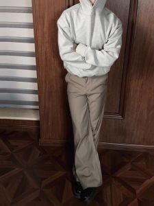 กางเกงขายาวทรงหลวมสำหรับผู้ชาย ทรงหลวม ทรงเข้ารูป ทรงลำลอง สำหรับใส่ไปทำงาน 4 ฤดูกาล กางเกงขายาวทรงหลวม