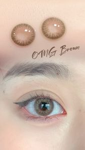 【Makeup Essentials NON GRADED】Magister Contact Lens OMG Brown Gray Black 1Pair=2Pcs Cosmetic Natural Soft Contact Lenses with Lens Case 6 Months Use