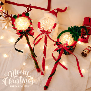 Christmas Magic Wand Finished Glowing Creative Twisted Stick DIY Handmade Christmas Hat Festival Decoration Atmosphere Gift