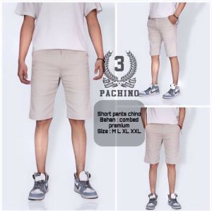 Celana Chino Pendek Pria Stretch Melar Tebal Slimfit Skinny Bahan Twill Tebal Short Santai Keren Kasual Size S-XXL premium Hitam Mocca Cream Celana Short Cowok Santai Twill Tebal Slim Straight Distro