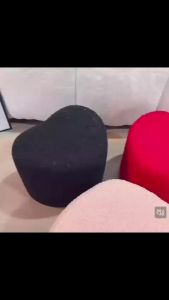 Round Stool Lamb Velvet Sofa Stool Living Room Bench Home Footrest Childrens Sofa Low Creative Stool 30084