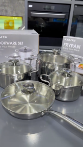 Bộ 3 nồi inox liền khối KALITE KCS366 – Bộ 3 size 18-20-24cm linh hoạt inox 304 cao cấp sử dụng mọi loại bếp.