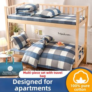 New Dorm Cotton Bedding Set 6pcs