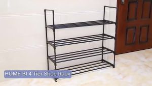 Shoe rack Multifunctional shelves Foldable and simple Sneaker storage racks Bedroom rental house Galvanized steel