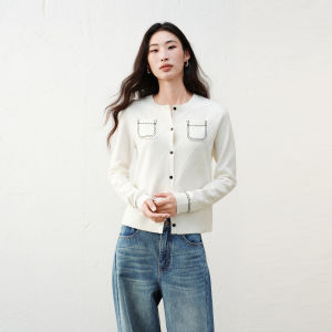 PEACEBIRD | French Style Edge Design Small Fragrant Style Sweater