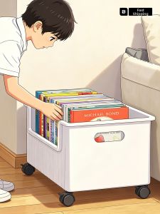 MUGG | Desk Book Storage Organizer with Wheels for Students