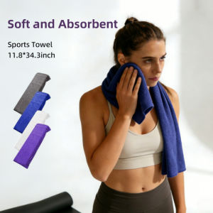 4-Pack Sports Towels 11.8x43.3 Inch Quick-Dry Sweat Towels for Fitness Running & Gym Portable Towel for Camping Hiking & Trave