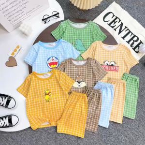 Bộ Quần Áo Trẻ Em Ngắn Tay Hiệu Minky Mom Vải Thun Lạnh In Cho Bé Trai Bé Gái 0-7 Tuổi Trong Khoảng 8-27kg - TN-IN182