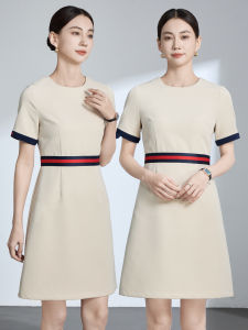 High-end Short Sleeve Beauty Consultant Dress