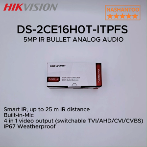 HIKVISION CCTV Security Cameras DS-2CE16H0T-ITPFS 5MP 4in1 Audio Outdoor Fixed Bullet Analog CCTV Camera with Built-in MIC EXIR Night Vision NASHANTOO Hikvision Camara 5G Camera - Lazada