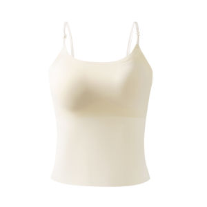 HUACHENGSHI | Womens Camisole Vest Integrated Tea Rose Backless Bra Top Inner Wear Outer Wear Summer 2025 Nylon Spandex Blend