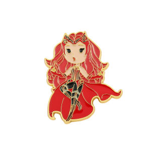 Bandai | Scarlet Witch Anime merchandise Two-Dimensional Creative Badge Fashion Couple Brooch Accessory for Backpack